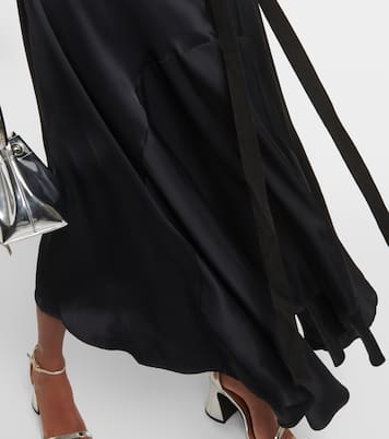 Asymmetric pleated midi dress | Plan C