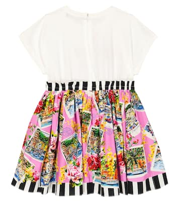 Abito Portofino in cotone con stampa | Dolce&Gabbana Kids