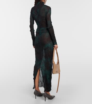 Printed semi-sheer maxi dress | Acne Studios