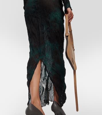 Printed semi-sheer maxi dress | Acne Studios