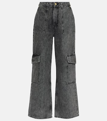 High-Rise Cargo-Jeans | Ganni