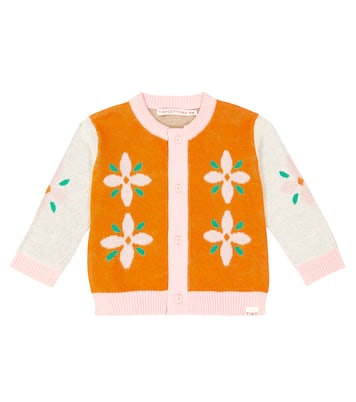 Baby - Cardigan Tiny Flowers in cotone e lana | Tinycottons
