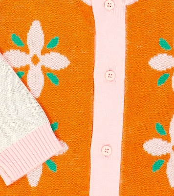 Baby - Cardigan Tiny Flowers in cotone e lana | Tinycottons