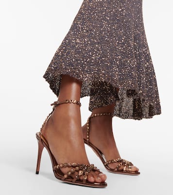 Verzierte Sandalen Tequila 85 aus Metallic-Leder | Aquazzura