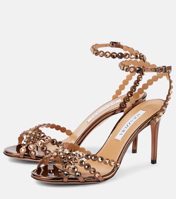 Verzierte Sandalen Tequila 85 aus Metallic-Leder | Aquazzura