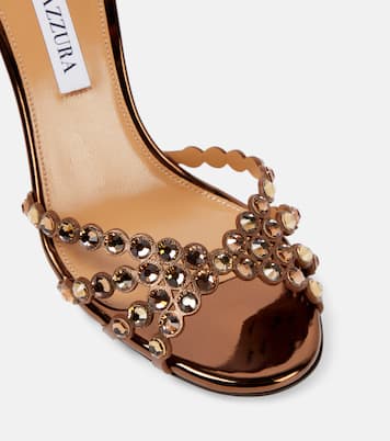 Verzierte Sandalen Tequila 85 aus Metallic-Leder | Aquazzura