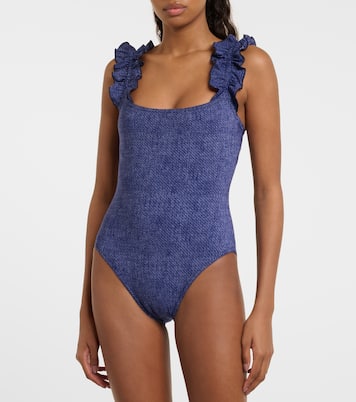Bañador Nori de denim con volantes | Karla Colletto