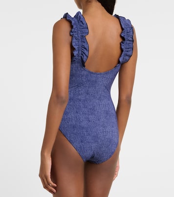 Bañador Nori de denim con volantes | Karla Colletto