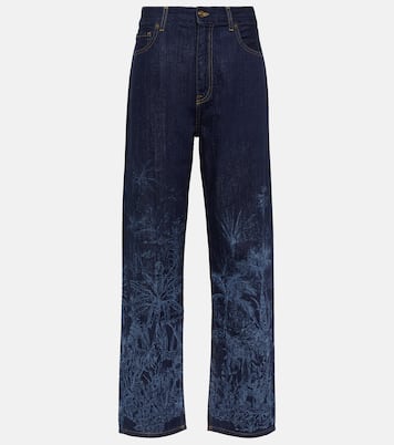 Jeans Jungle de tiro alto estampados | Alanui