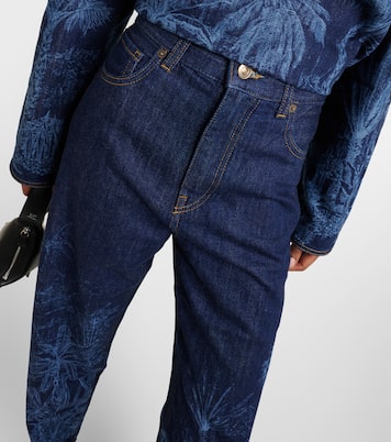 Jeans Jungle de tiro alto estampados | Alanui