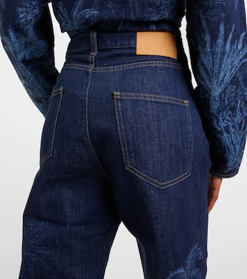 Jeans Jungle de tiro alto estampados | Alanui