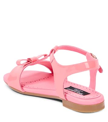 Sandalias de charol con lazo | Dolce&Gabbana Kids