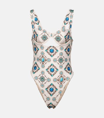 Costume intero Citrino Platero con cut-out | Agua by Agua Bendita