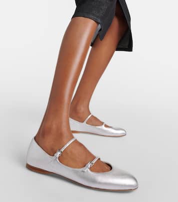 Circus metallic leather Mary Jane flats | Max Mara