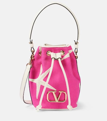 Bucket-Bag VLogo Starfish Mini aus Canvas | Valentino Garavani