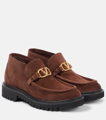 Bottines VLogo Signature en daim | Valentino Garavani