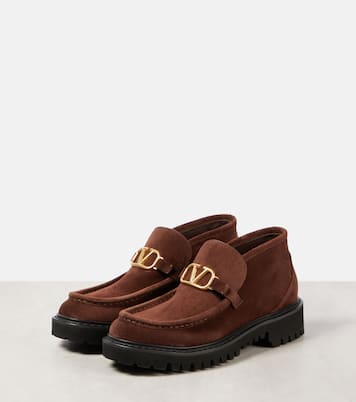 Bottines VLogo Signature en daim | Valentino Garavani