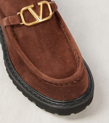 Bottines VLogo Signature en daim | Valentino Garavani