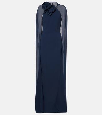 Abito lungo in cady di misto seta | Elie Saab