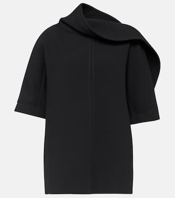 Top drapeado de crepé de lana virgen | Bottega Veneta