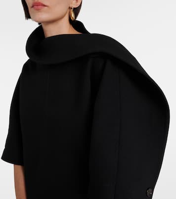 Top drapeado de crepé de lana virgen | Bottega Veneta