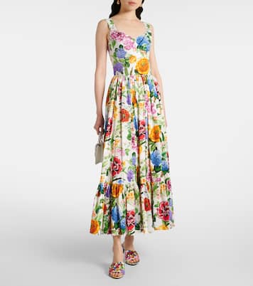 Mules Kiera à fleurs et cristaux | Dolce&Gabbana
