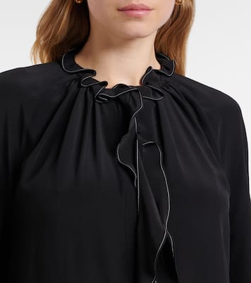 Blusa in seta con volant | Victoria Beckham