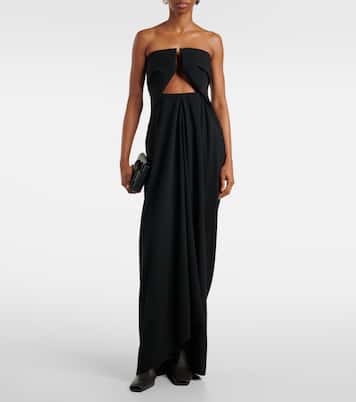 Amphora Prong wool grain de poudre gown | Rick Owens