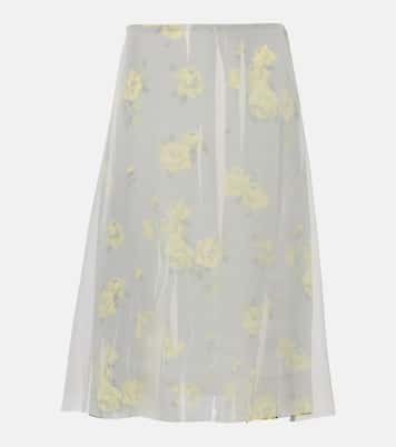 Gonna midi in mesh con stampa | Acne Studios