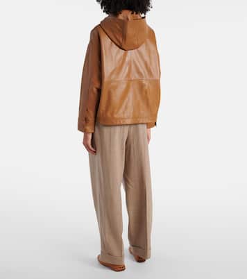 Giacca in pelle con cappuccio | Yves Salomon