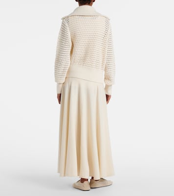Eloise open-knit cotton zip-up cardigan | Varley