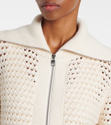 Eloise open-knit cotton zip-up cardigan | Varley