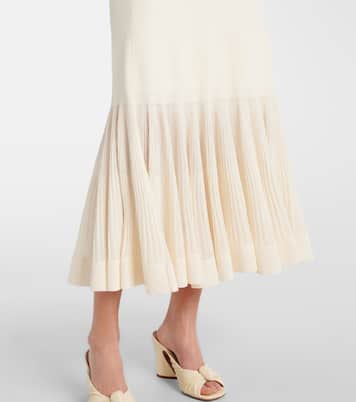 Falda midi acanalada Illuminate plisada | Zimmermann