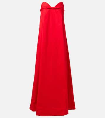 Bow-detail cotton-blend maxi dress | Adriana Degreas