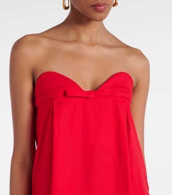 Bow-detail cotton-blend maxi dress | Adriana Degreas