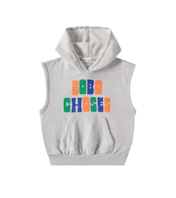 Gilet in jersey di cotone con cappuccio | Bobo Choses
