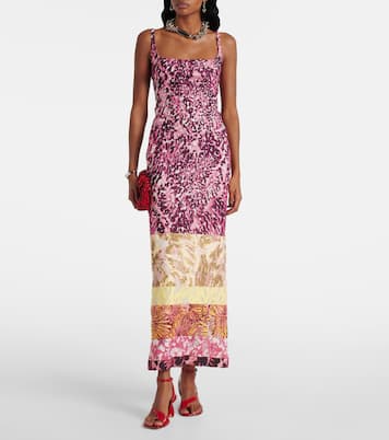 Printed patchwork maxi dress | Dries Van Noten