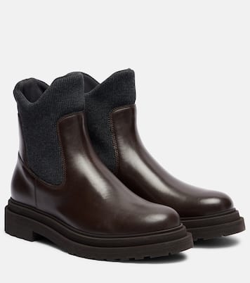 Bottines en cuir | Brunello Cucinelli