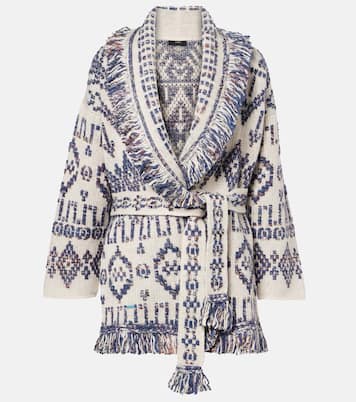 Grunge Beat fringed wool-blend wrap cardigan | Alanui