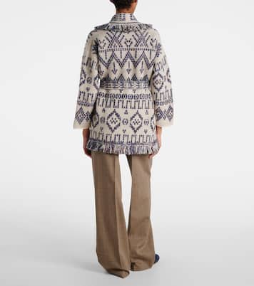 Grunge Beat fringed wool-blend wrap cardigan | Alanui