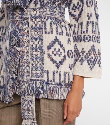 Grunge Beat fringed wool-blend wrap cardigan | Alanui