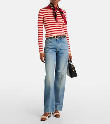 Pullover in cotone a coste a righe | Valentino
