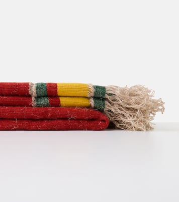 Xoroi striped wool-blend throw | The House of Lyria