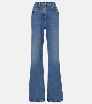 Jeans a gamba larga a vita alta | Prada
