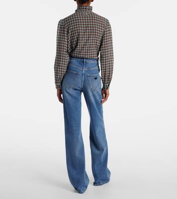 Jeans a gamba larga a vita alta | Prada