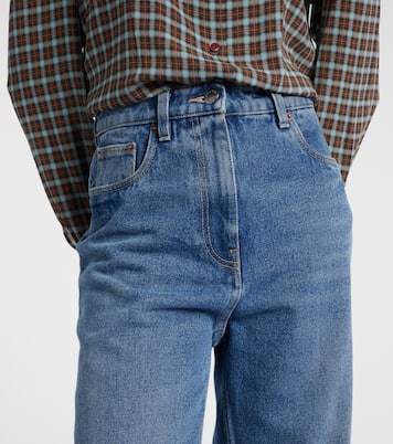 Jeans a gamba larga a vita alta | Prada