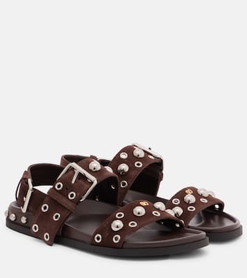Sandali Nellcôte in suede con borchie | Valentino Garavani