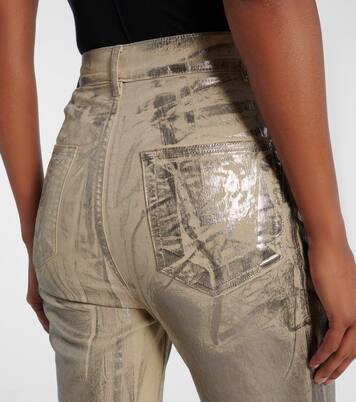 Bolan coated high-rise bootcut jeans | Rick Owens
