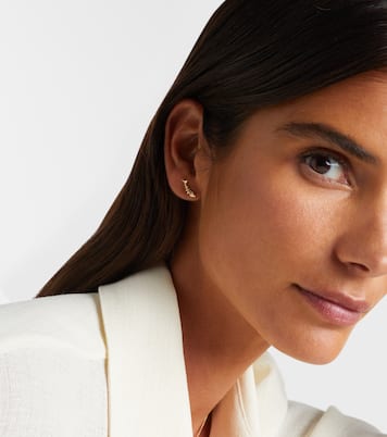 Boucles d’oreilles Fishbone en or 14 ct et diamants | Sydney Evan