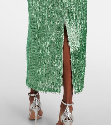 Beaded off-shoulder midi dress | Erdem